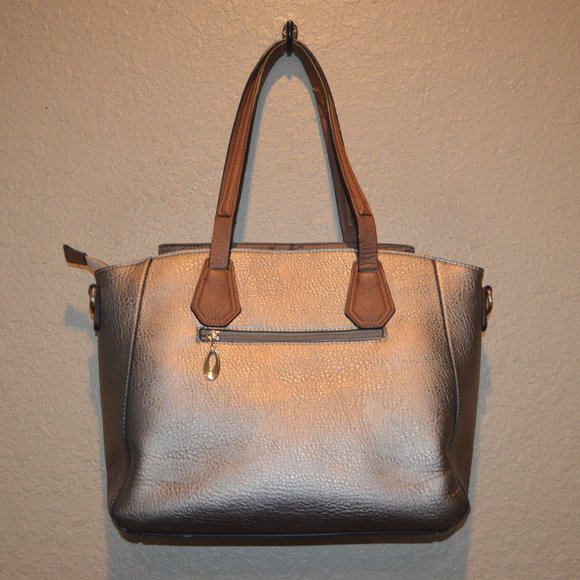 Treska Silver & Brown Studded Shoulder Bag - NWOT - Picture 10 of 16